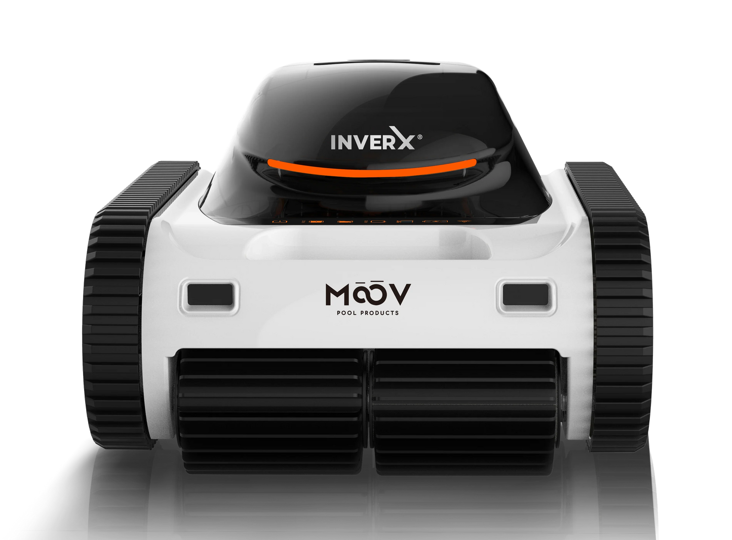 Robot nettoyeur de piscine automatique Moov blanc et noir, idéal entretien piscine