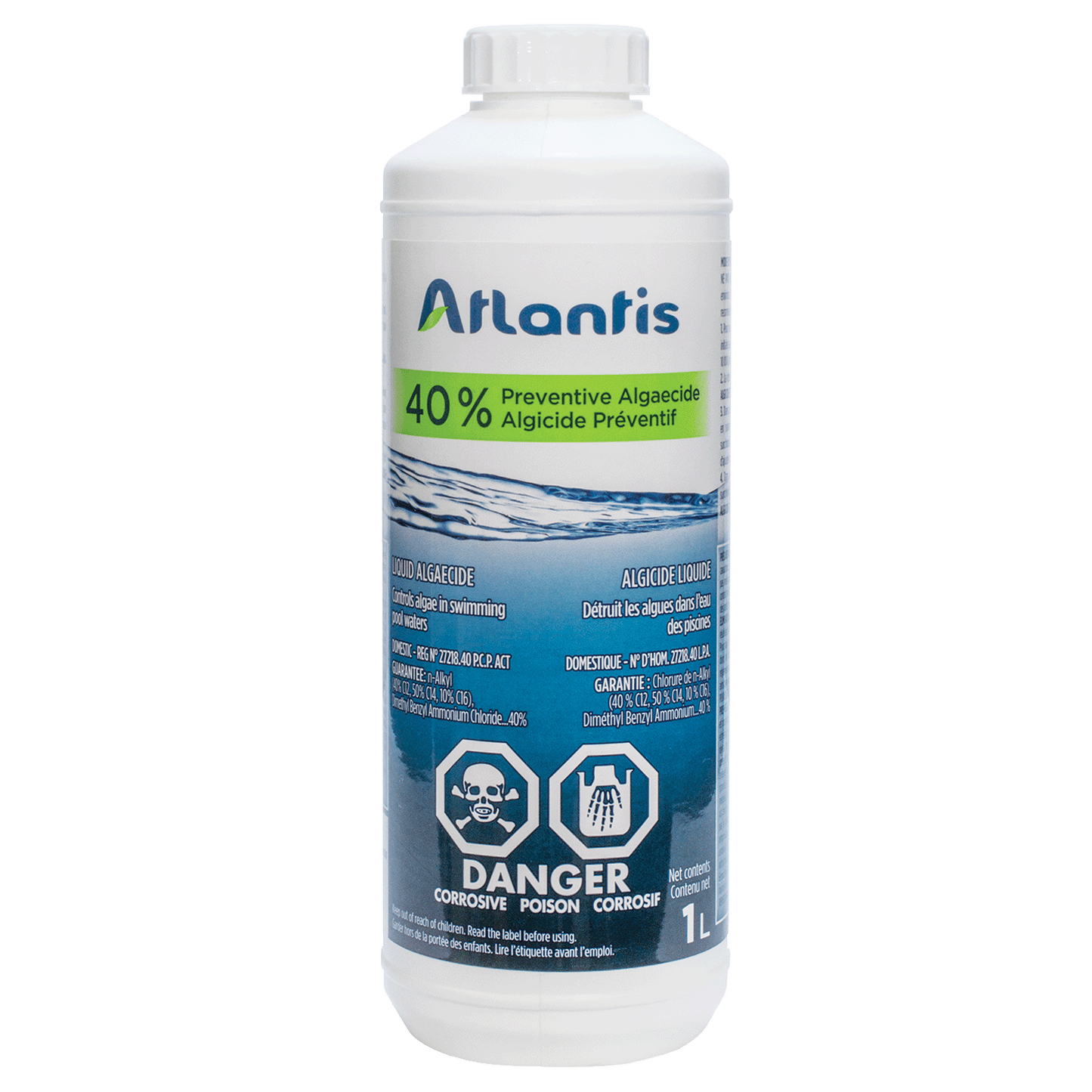 ATLANTIS ALGICIDE 40 % 1 L PREVENTIF - Piscines Geyser