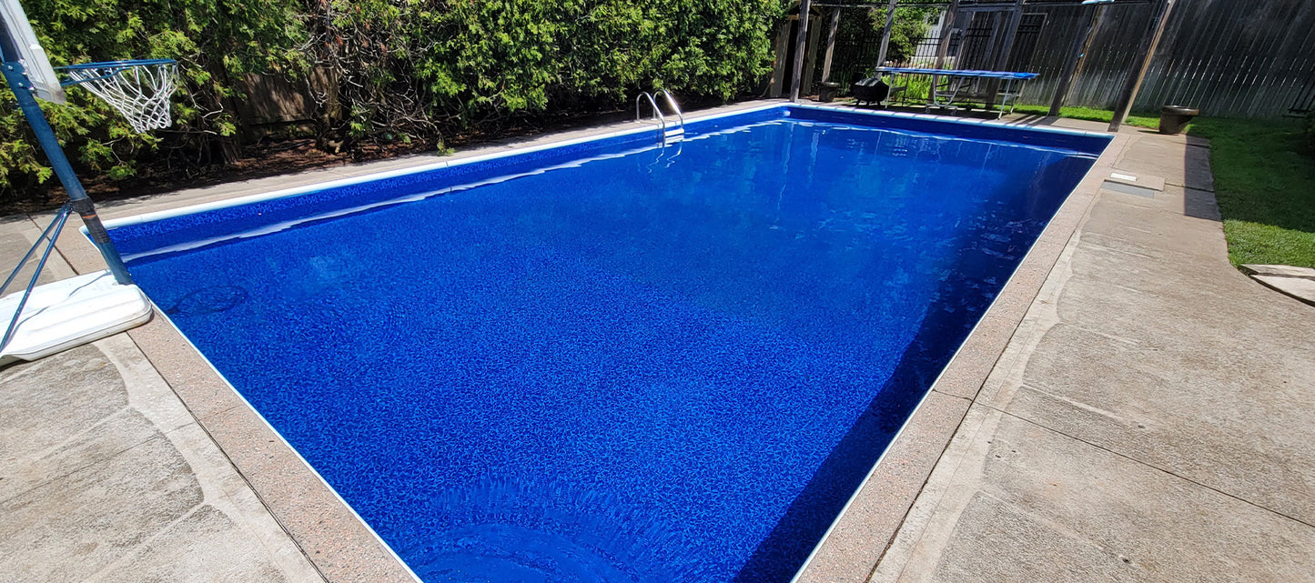 Toile de piscine creusé electric blue