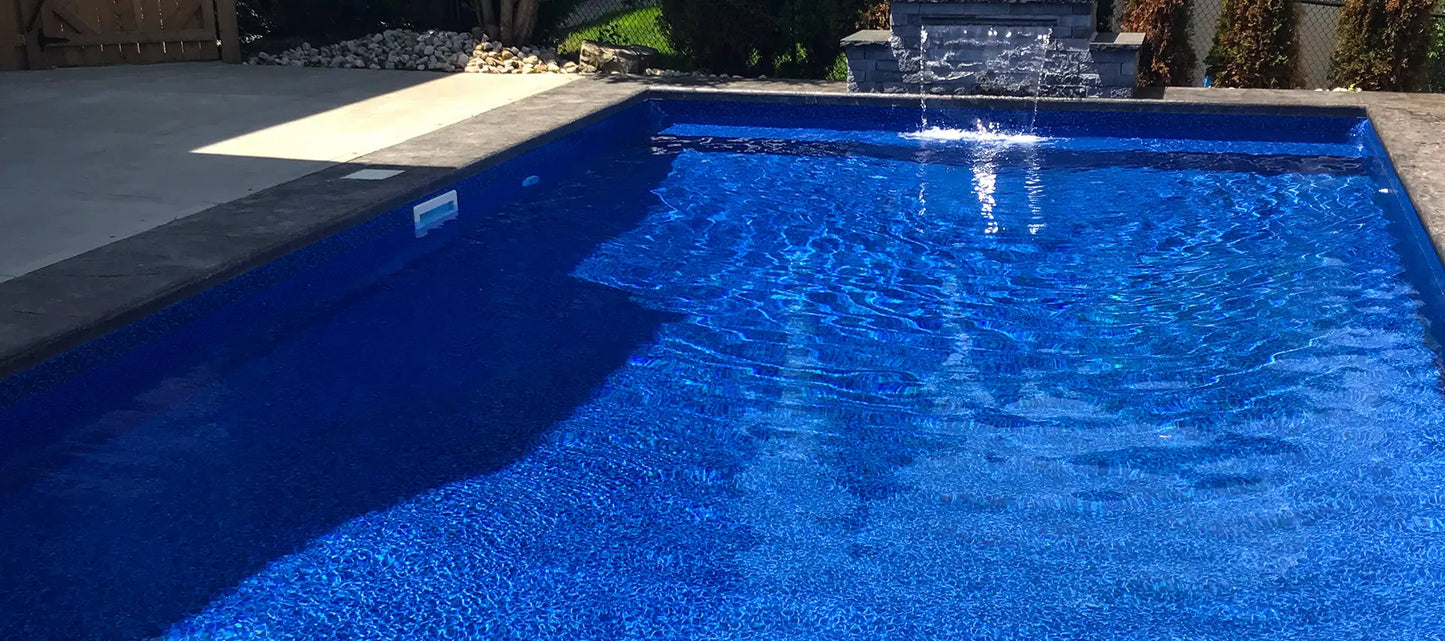 Toile de piscine creusé electric blue