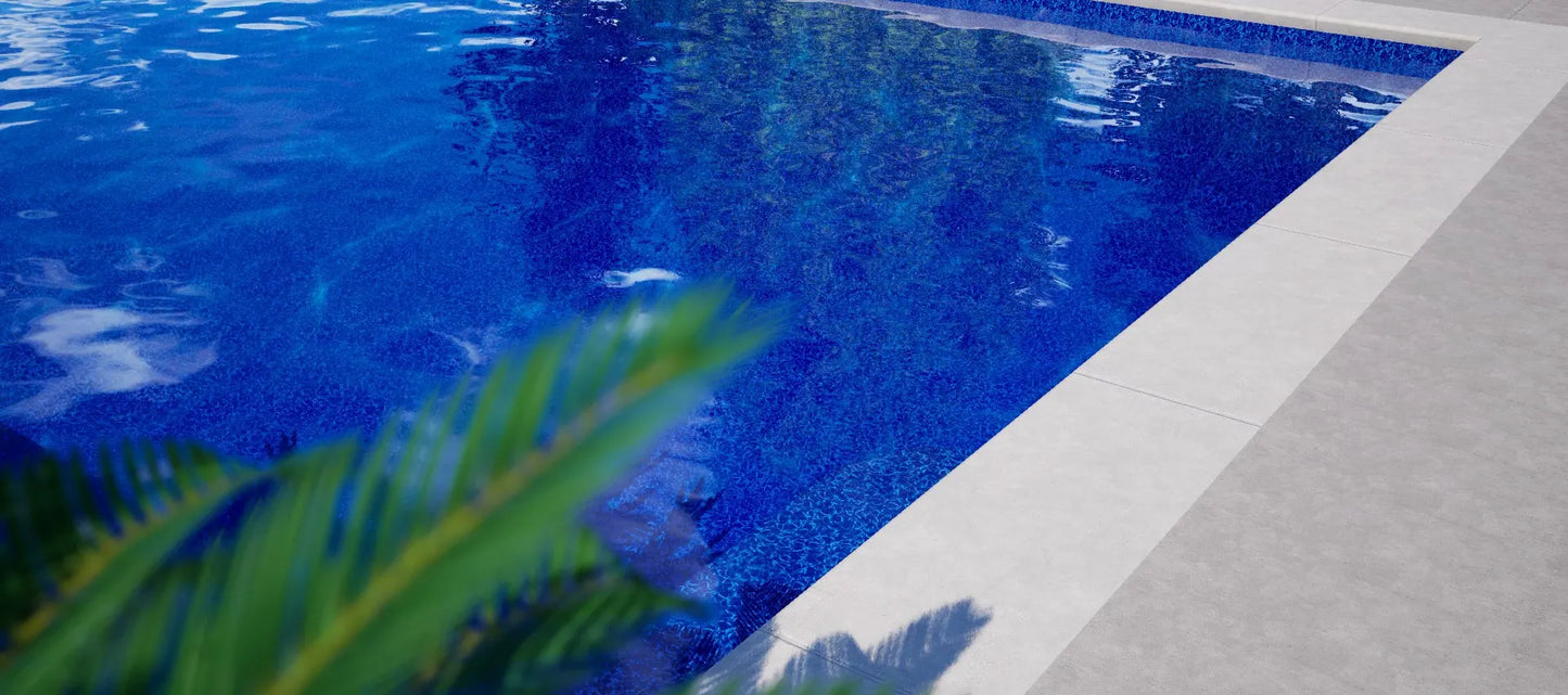Toile de piscine creusé electric blue