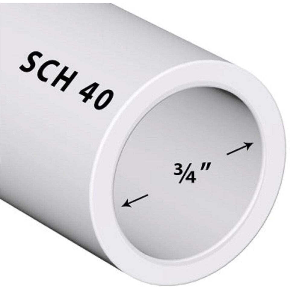 5' White Rigid PVC Pipe – Schedule 40