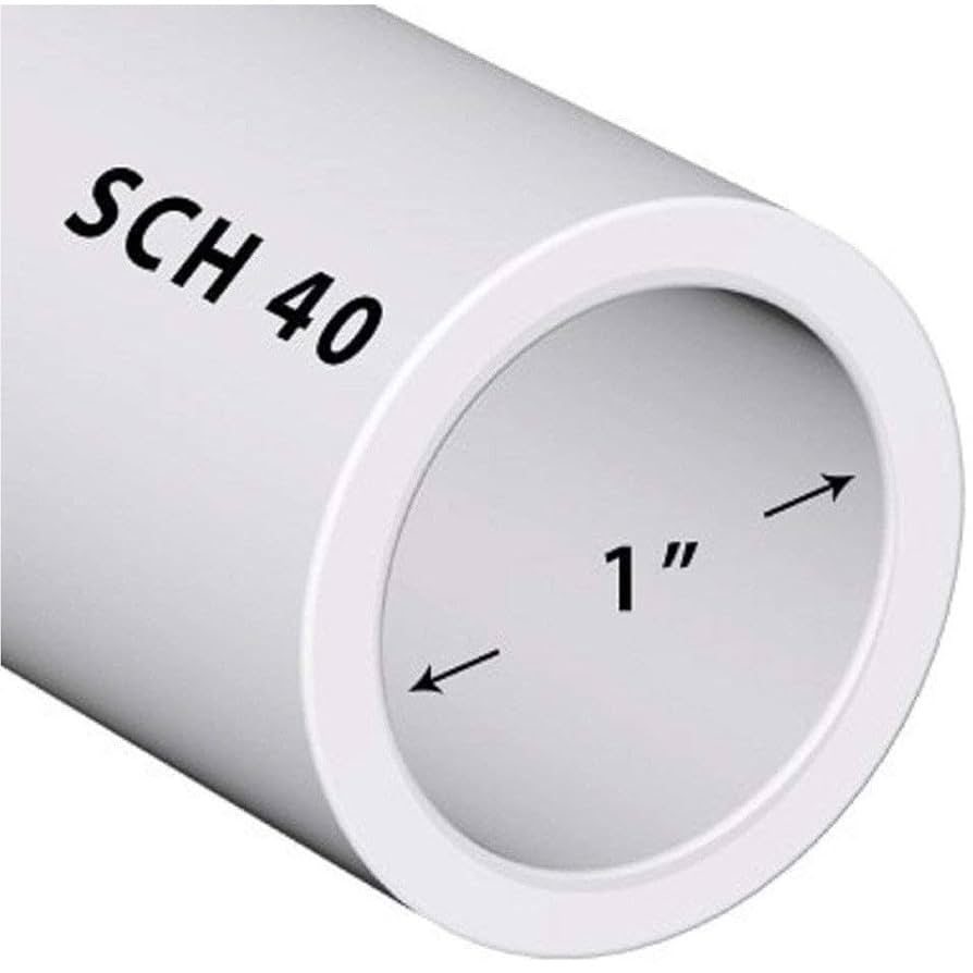 5' White Rigid PVC Pipe – Schedule 40