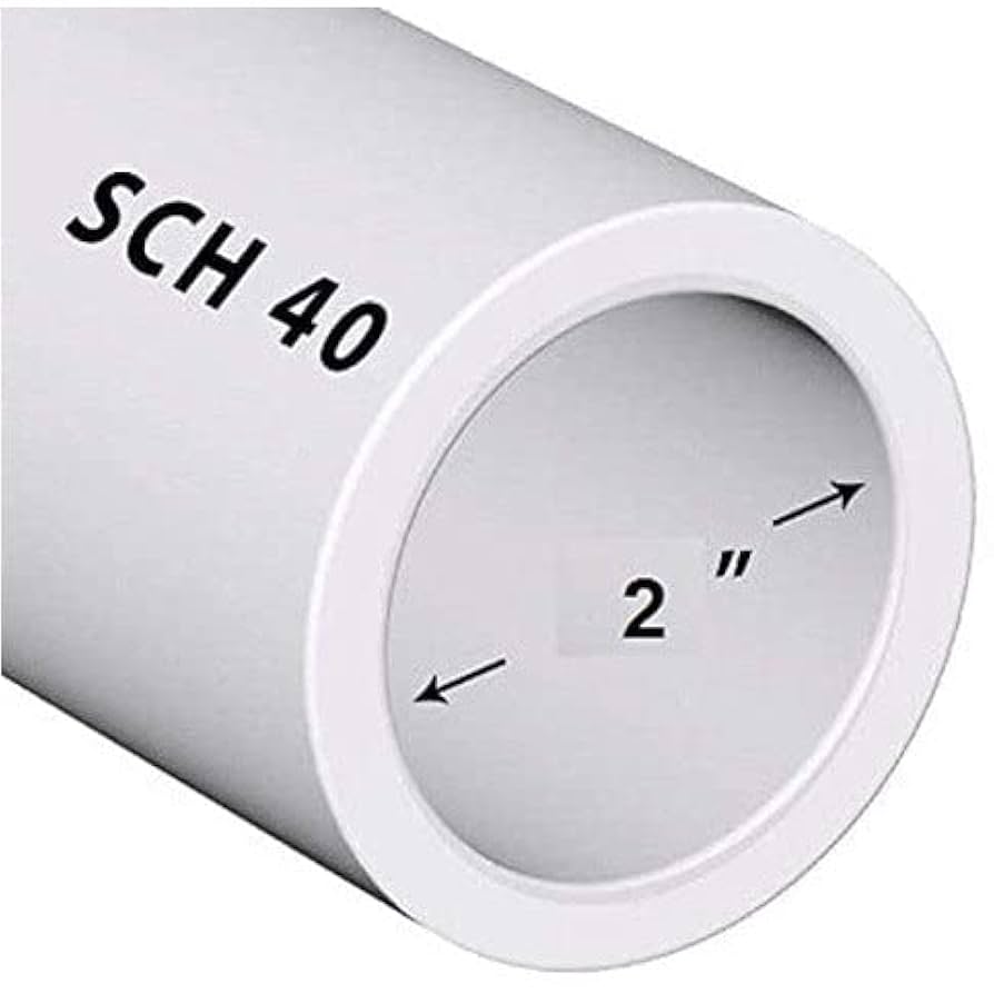 5' White Rigid PVC Pipe – Schedule 40