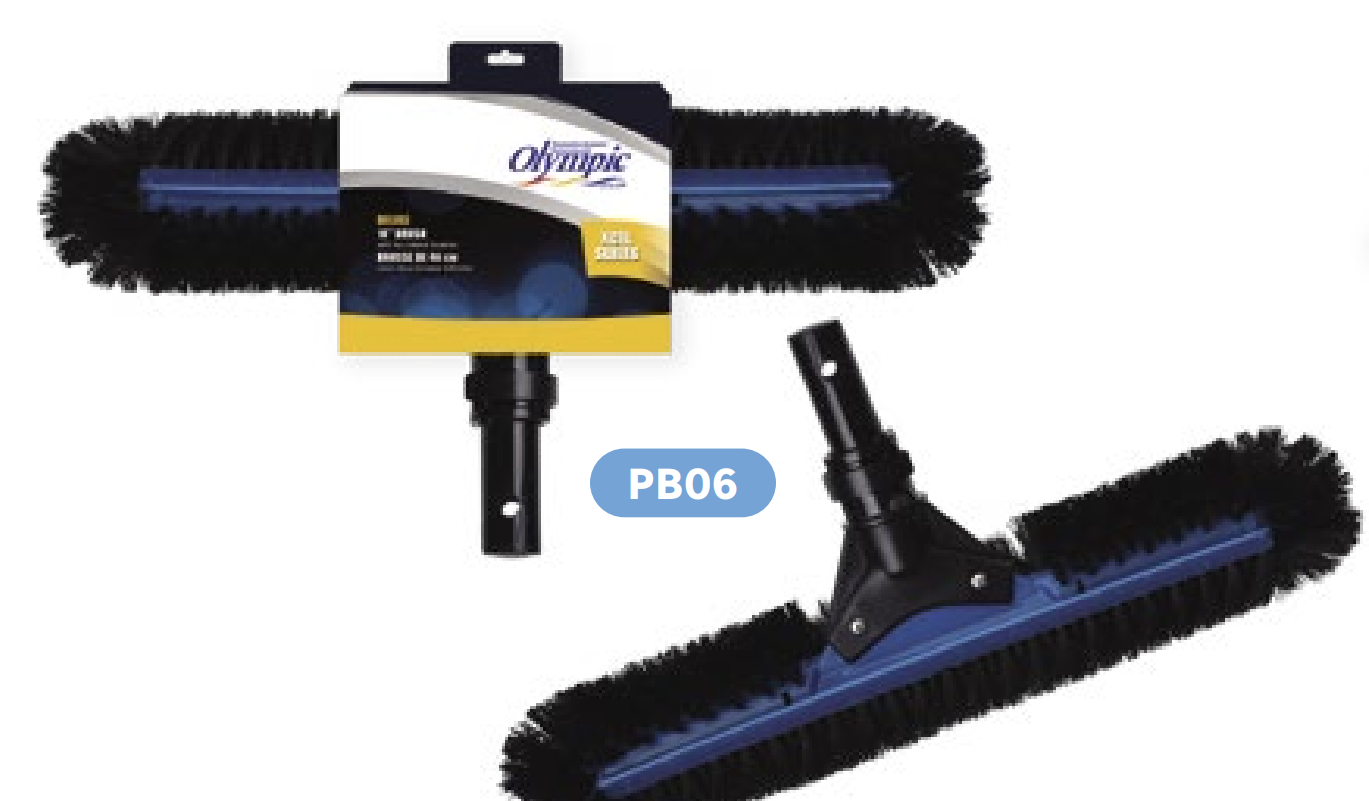 OLYMPIC BROSSE DE LUXE, BROSSE DE 45 CM AVEC POILS CONTOUR270˚ -PB06 - Piscines Geyser