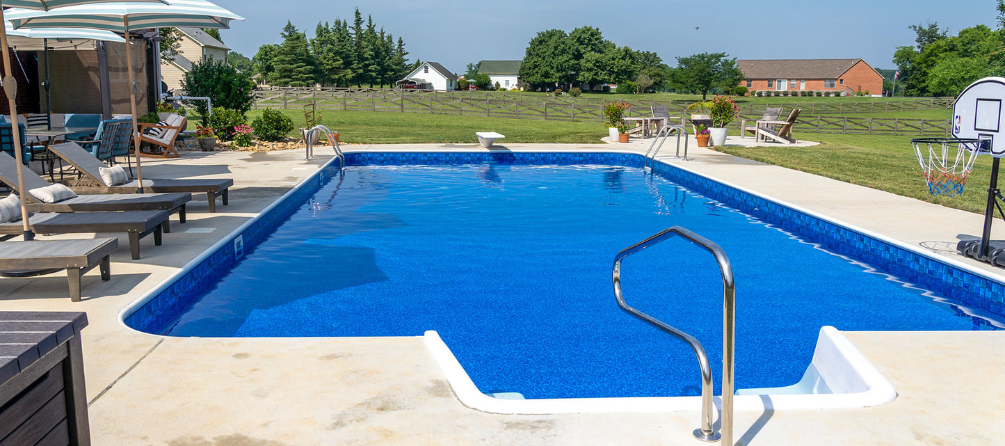 Toile de piscine creusé Rocking blue