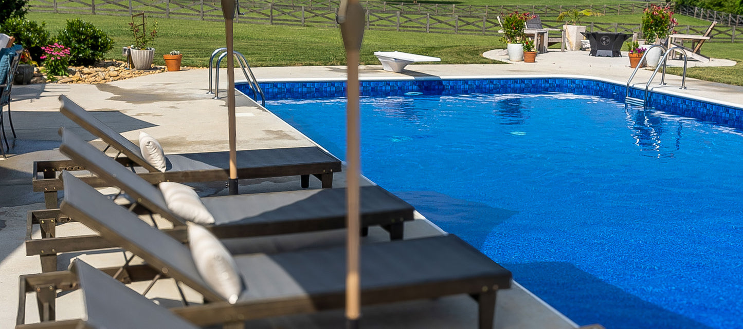 Toile de piscine creusé Rocking blue