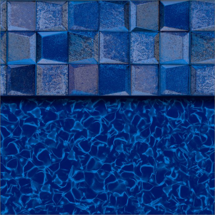 Toile de piscine creusé Rocking blue