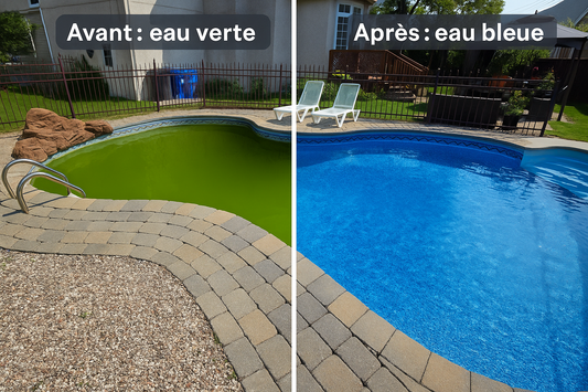 Votre eau de piscine est verte ? Retrouvez une eau bleue en 48 heures avec Piscines Geyser
