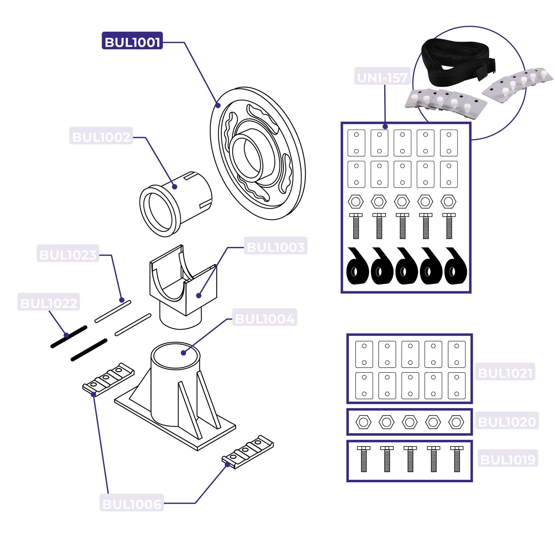 OLYMPIC POIGNEE POUR ROULEAU SOLAIRE - BUL1001 - Piscines Geyser