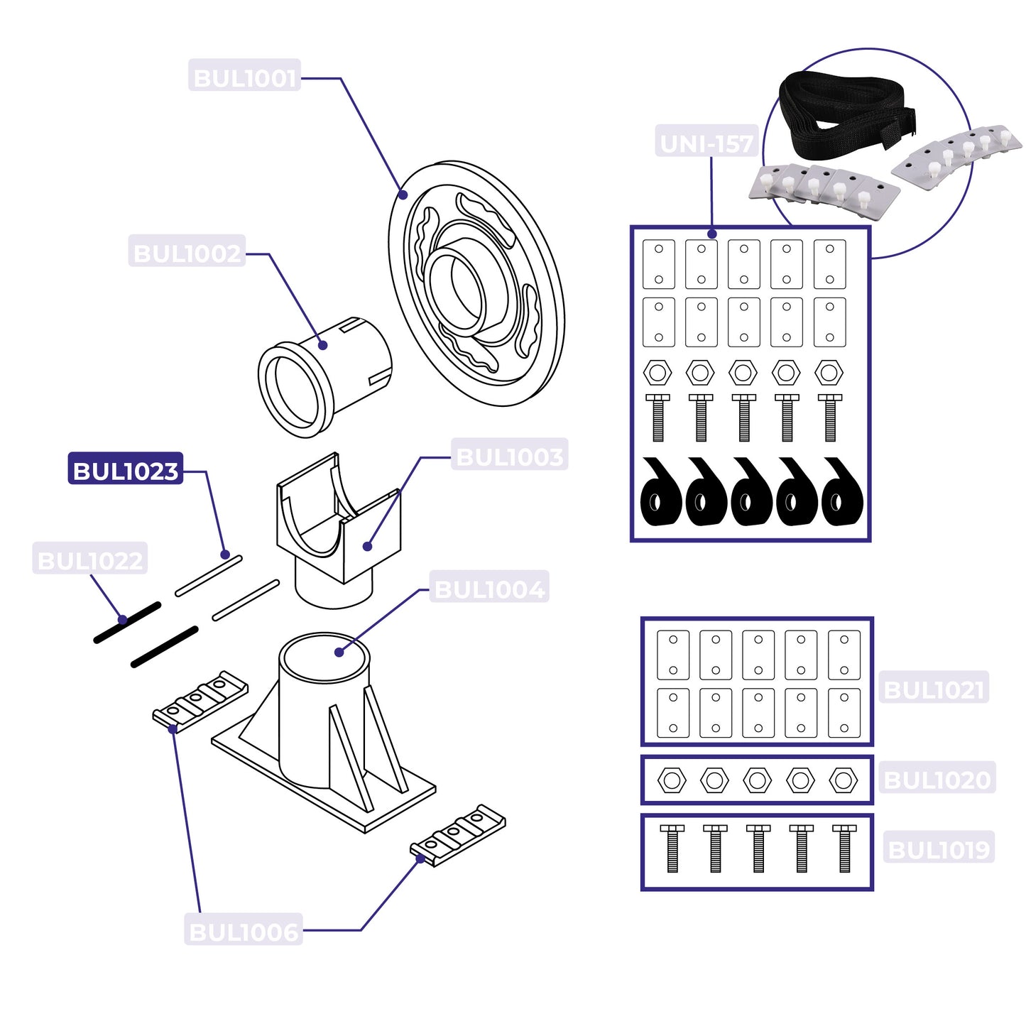 OLYMPIC ROULEAUX DE NYLON POUR SUPPORT TOILE SOLAIRE - BUL1023 - Piscines Geyser