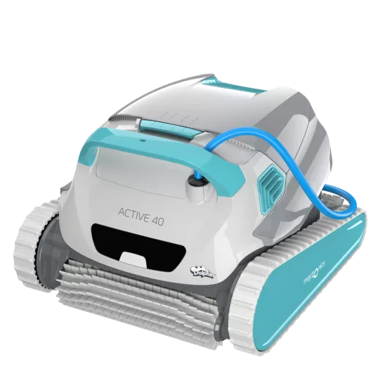 MAYTRONICS ROBOT NETTOYEUR DOLPHIN ACTIVE 40 AVEC CHARIOT ET BLUETHOOT (MUR,FOND ET LIGNE D'EAU) - 99996271-US - Piscines Geyser