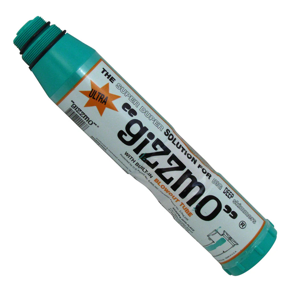 Super Duper Ultra Gizzmo – Bouchon antigel pour écumoire de piscine 1.5" & 2" MPT avec tube de purge intégré