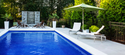Electric blue inground pool liner