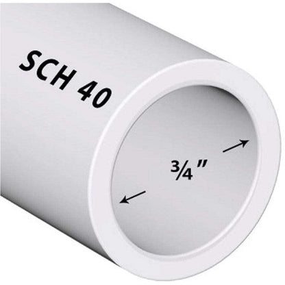 5' White Rigid PVC Pipe – Schedule 40