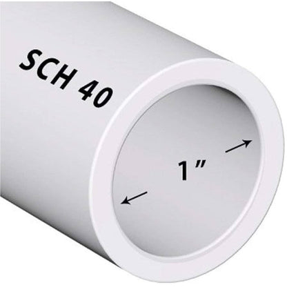 5' White Rigid PVC Pipe – Schedule 40