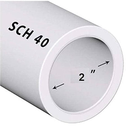 5' White Rigid PVC Pipe – Schedule 40