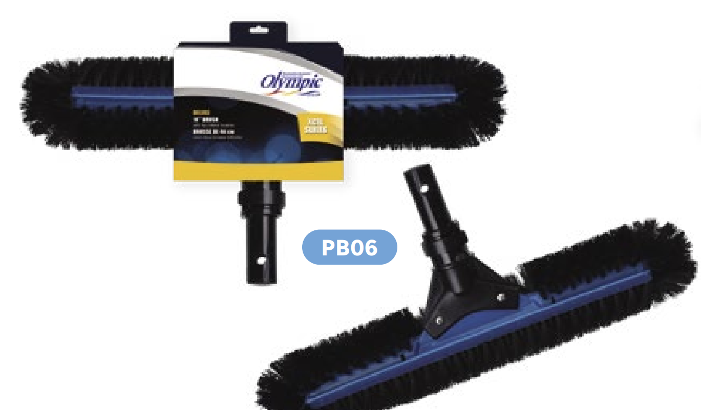 OLYMPIC BROSSE DE LUXE, BROSSE DE 45 CM AVEC POILS CONTOUR270˚  -PB06 - Piscines Geyser